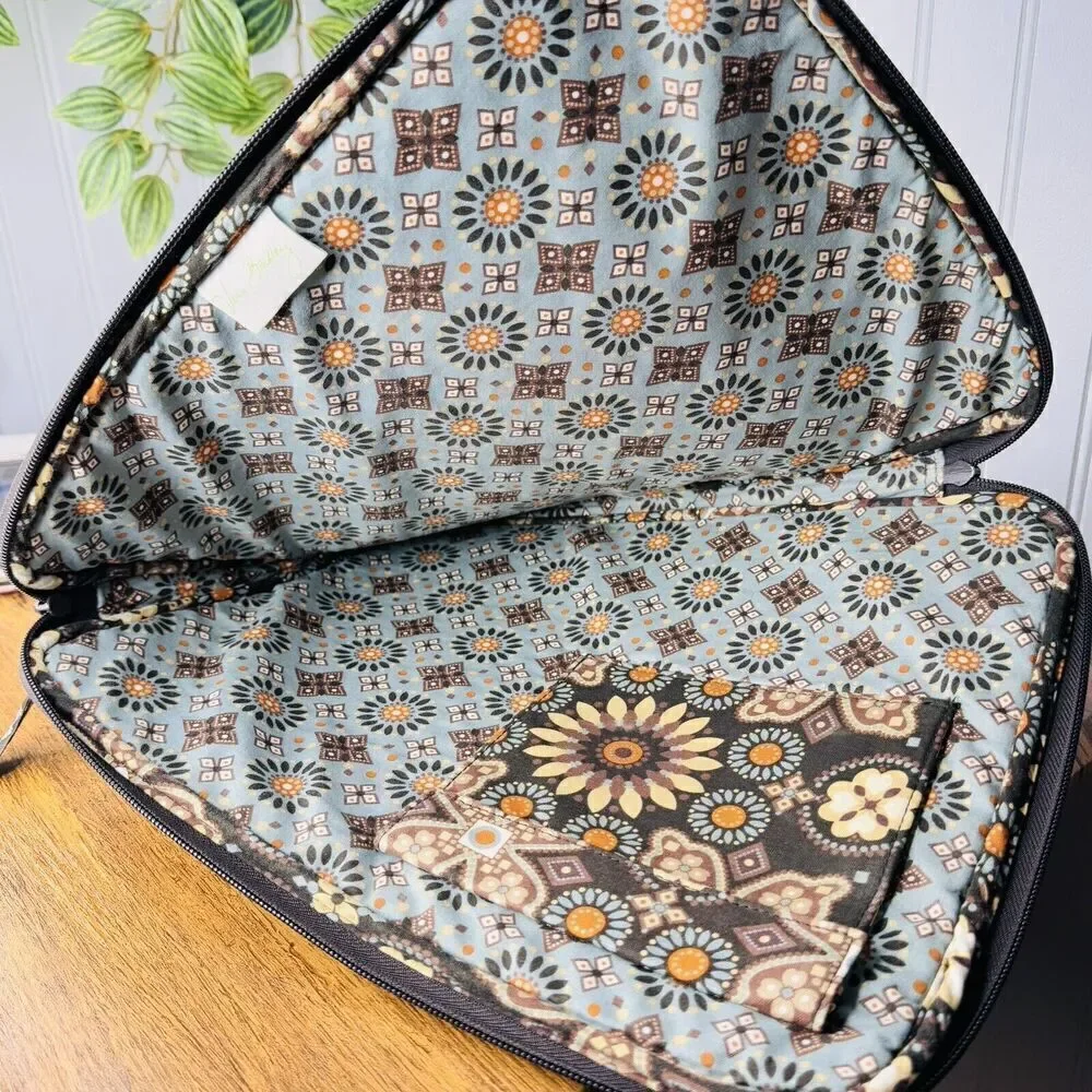 Vera Bradley CANYON Padded Tablet Laptop Sleeve Cotton Case Top Load 14”x11”